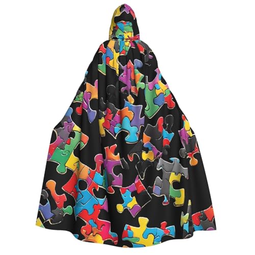 LHFIOHIRG Umhang mit Kapuze in voller Länge mit Kapuze für Erwachsene, Herren, Damen, Halloween, Cosplay, Kostüm, Robe mit Kapuze von LHFIOHIRG
