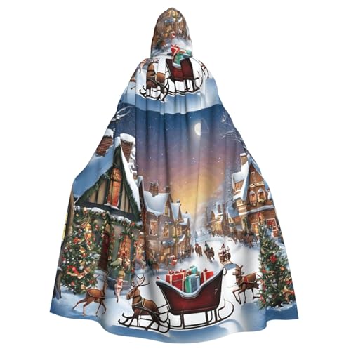 LHFIOHIRG Weihnachtsdorf Erwachsenen-Umhang mit Kapuze, Halloween-Kostüm, Robe für Männer und Frauen, Cosplay-Party LHFIOHIRG Weihnachtsdorf Erwachsenen-Umhang mit Kapuze, Halloween-Kostüm, Robe für Männer und Frauen, Cosplay-Party von LHFIOHIRG