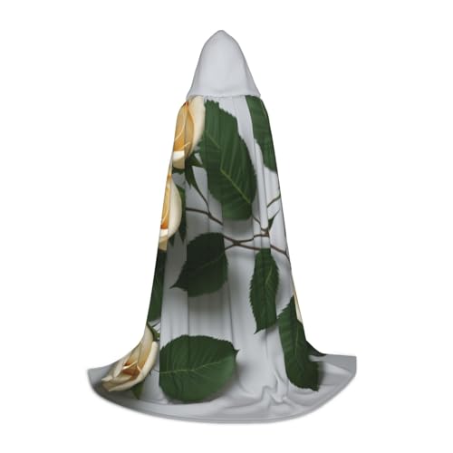 LHFIOHIRG Weiße Rose Teenager Halloween Kapuzenumhang Langer Umhang mit übergroßer Kapuze für Cosplay Kostüm Partys LHFIOHIRG Weiße Rose Teenager Halloween Kapuzenumhang Langer Umhang mit übergroßer Kapuze für Cosplay Kostüm Partys von LHFIOHIRG