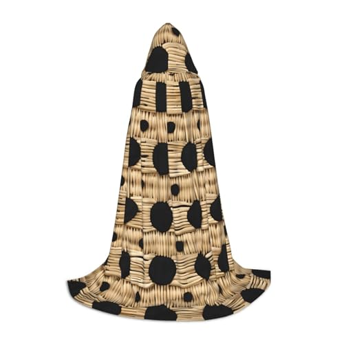 LHFIOHIRG Wicker Woven Grid Teenager Halloween Hooded Cape Long Cloak with Oversized Hood for Cosplay Costume Parties LHFIOHIRG Wicker Woven Grid Teenager Halloween Hooded Cape Long Cloak with Oversized Hood for Cosplay Costume Parties von LHFIOHIRG