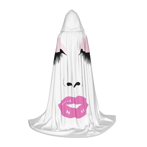 LHFIOHIRG Wimpernlippe weißer Teenager-Halloween-Kapuzenumhang langer Umhang mit übergroßer Kapuze für Cosplay-Kostümpartys LHFIOHIRG Wimpernlippe weißer Teenager-Halloween-Kapuzenumhang langer Umhang mit übergroßer Kapuze für Cosplay-Kostümpartys von LHFIOHIRG
