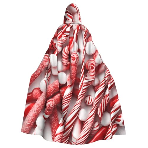 LHFIOHIRG Zuckerstangen Umhang mit Kapuze für Erwachsene, Halloween-Kostüm, Robe für Männer und Frauen, Cosplay-Party LHFIOHIRG Zuckerstangen Umhang mit Kapuze für Erwachsene, Halloween-Kostüm, Robe für Männer und Frauen, Cosplay-Party von LHFIOHIRG