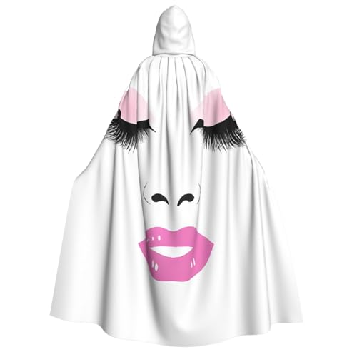 Umhang mit Kapuze, für Erwachsene, Herren, Damen, Halloween, Cosplay, Kostüm, Robe mit Kapuze, Weiß von LHFIOHIRG