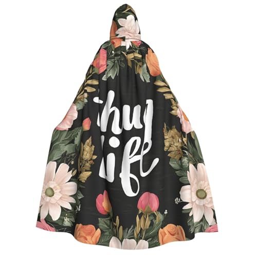 Umhang mit Kapuze für Erwachsene, Herren, Damen, Halloween, Cosplay, Kostüm, Robe mit Kapuze von LHFIOHIRG