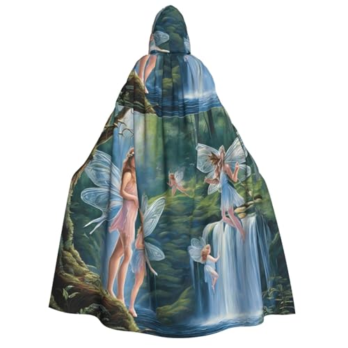 Umhang mit Kapuze in voller Länge für Erwachsene, Herren, Damen, Halloween, Cosplay, Kostüm, Robe mit Kapuze von LHFIOHIRG