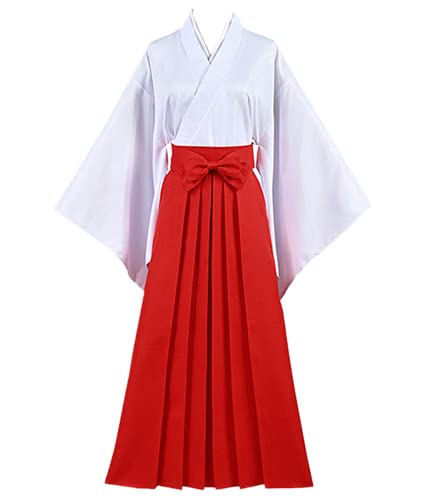 Jujutsu Kaisen Cosplay Iori Utahime Outfits, Damen Kimono Kleid Kostüm Anzug für Anime Fans Cosplay, Rot, L von LHHZDH