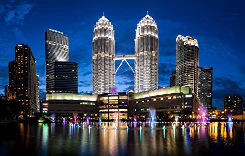 LHJOYSP rätsel Spiel 3D Puzzle 1000 Teile Stadt-Wolkenkratzer Kuala Lumpur, Malaysia, Petronas Twin Towers 75x50cm LHJOYSP rätsel Spiel 3D Puzzle 1000 Teile Stadt-Wolkenkratzer Kuala Lumpur, Malaysia, Petronas Twin Towers 75x50cm von LHJOY