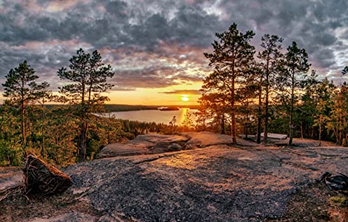 LHJOYSP Panorama Puzzle 1000 Teile,Schönheit der natürlichen Landschaft,Wald,Sonnenuntergang,See,Finnland,See,75x50cm LHJOYSP Panorama Puzzle 1000 Teile,Schönheit der natürlichen Landschaft,Wald,Sonnenuntergang,See,Finnland,See,75x50cm von DZGlobal