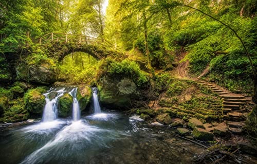 LHJOYSP Puzzle 3D Puzzle 1000 Teile,natürliche Schönheit,Wald,Brücke,Wasserfall,Luxemburg,Fluss Heerz,75x50cm LHJOYSP Puzzle 3D Puzzle 1000 Teile,natürliche Schönheit,Wald,Brücke,Wasserfall,Luxemburg,Fluss Heerz,75x50cm von DZGlobal