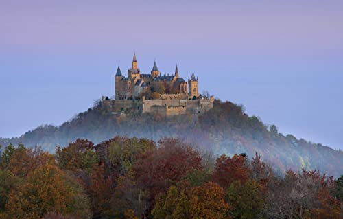 LHJOYSP riesenpuzzle 3D Puzzle 1000 Teile,natürliche Schönheit,Wald,Deutschland,Burg Hohenzollern,75x50cm von LHJOYSP