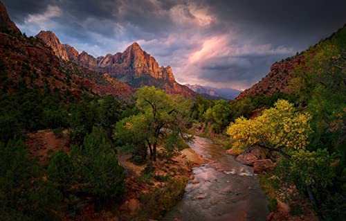 LHJOYSP schweres Puzzle 1000 Teile,natürliche Schönheit,Canyon,Utah,USA,Zion Nationalpark,75x50cm von LHJOYSP