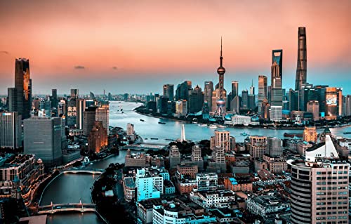 LHJOYSP Erwachsene 3D Puzzle 1000 Teile Stadt Shanghai 75x50cm von LHJOYSPSP