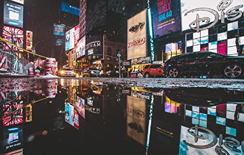 LHJOYSP Jigsaw Puzzle 1000 Teile City Street New York Neonlichter Manhattan Cone Times Square USA 75x50cm von LHJOYSPSP