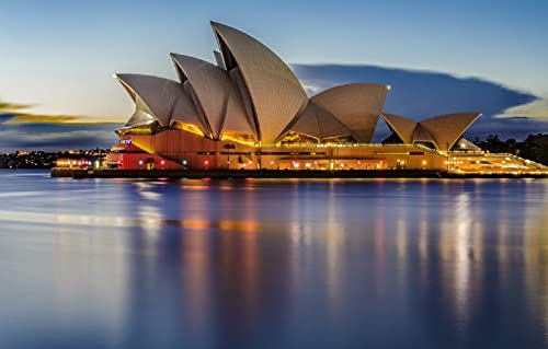LHJOYSP Puzzle groß 3D Puzzle 1000 Teile Stadt Sonnenuntergang Sydney Australien 75x50cm von DZGlobal