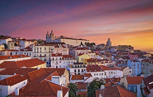 LHJOYSP lernspielzeug 3D Puzzle 1000 Teile Stadtdächer im Morgengrauen Lissabon, Portugal 75x50cm LHJOYSP lernspielzeug 3D Puzzle 1000 Teile Stadtdächer im Morgengrauen Lissabon, Portugal 75x50cm von DZGlobal