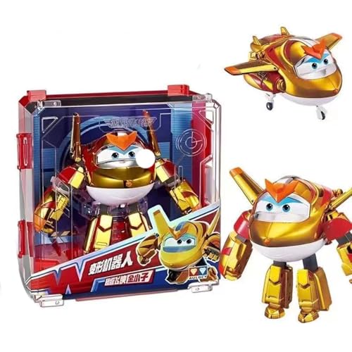 LHMYPP Golden Boy Jungen Trägheits Fahrzeug Hangar-Version Verformung Flugzeug Super Flügel Neues Spielzeug L12CM Deformation Roboter Kreatives Kinderspielzeug von LHMYPP