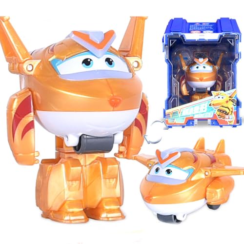 LHMYPP Golden Boy Mini Hangar-Version L5CM Deformation Roboter Super Flügel Neues Spielzeug Deform Flugzeug Jungen Trägheits Fahrzeug Verformung Kinderspielzeug Kreatives Geschenk von LHMYPP