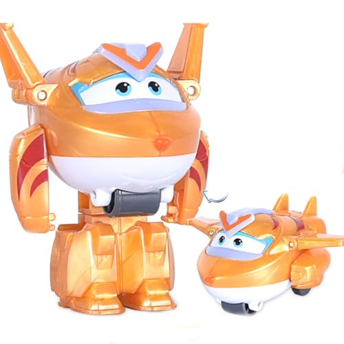 LHMYPP Golden Boy Super Flügel Mini Neues Spielzeug L5CM Deformation Roboter Hangar-Version Verformung Flugzeug Jungen Trägheits Fahrzeug Kreatives Kinderspielzeug von LHMYPP