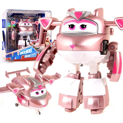 LHMYPP Golden Girl L12CM Deformation Roboter Super Flügel Neues Spielzeug Hangar-Version Verformung Flugzeug Jungen Trägheits Fahrzeug Kreatives Geschenk Kinderspielzeug von LHMYPP