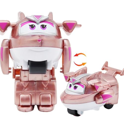 LHMYPP Golden Girl Mini Hangar-Version Verformung Flugzeug Super Flügel Neues Spielzeug L5CM Deformation Roboter Jungen Trägheits Fahrzeug Kreatives Kinderspielzeug von LHMYPP
