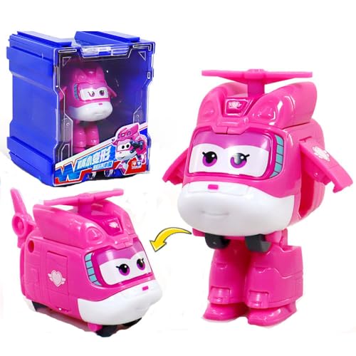 LHMYPP L5CM Dizzy Deformation Roboter Super Flügel Neues Spielzeug Mini Deform Flugzeug Hangar-Version Jungen Trägheits Fahrzeug Verformung Kinderspielzeug Kreatives Geschenk von LHMYPP