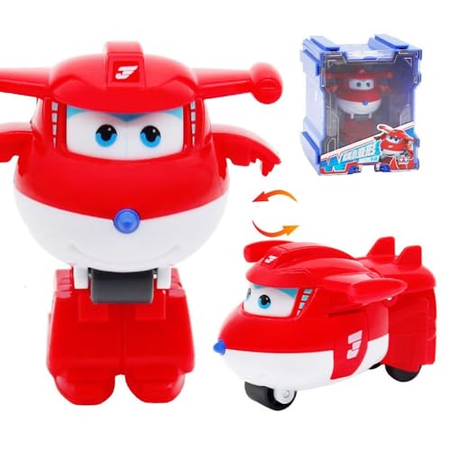 LHMYPP L5CM Jett Deformation Roboter Super Flügel Neues Spielzeug Mini Deform Flugzeug Hangar-Version Jungen Trägheits Fahrzeug Verformung Kinderspielzeug Kreatives Geschenk von LHMYPP