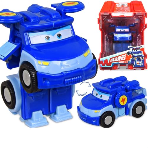 LHMYPP L5CM Leo Deformation Roboter Super Flügel Neues Spielzeug Mini Deform Flugzeug Hangar-Version Jungen Trägheits Fahrzeug Verformung Kinderspielzeug Kreatives Geschenk von LHMYPP