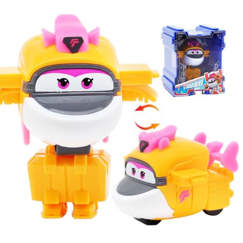 LHMYPP L5CM Tichy Deformation Roboter Super Flügel Neues Spielzeug Mini Deform Flugzeug Hangar-Version Jungen Trägheits Fahrzeug Verformung Kinderspielzeug Kreatives Geschenk von LHMYPP