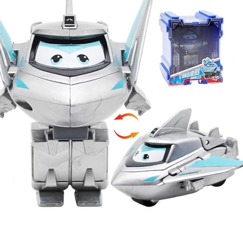 LHMYPP L5CM Traver Deformation Roboter Super Flügel Neues Spielzeug Mini Deform Flugzeug Hangar-Version Jungen Trägheits Fahrzeug Verformung Kinderspielzeug Kreatives Geschenk von LHMYPP