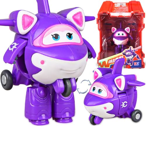 LHMYPP Mini Crystal Deform Flugzeug L5CM Deformation Roboter Super Flügel Neues Spielzeug Hangar-Version Jungen Trägheits Fahrzeug Verformung Kinderspielzeug Kreatives Geschenk von LHMYPP