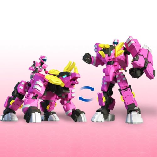 LHMYPP Rosa Verformung Von Dinosauriern Jungen Spielzeugset Transformiert Roboter Transformieren Fahrzeuge Metamorphose Mecha Deformation Krieger Festivalgeschenke von LHMYPP