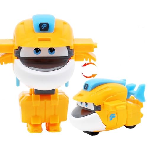 LHMYPP Tachy L5CM Deformation Roboter Super Flügel Neues Spielzeug Mini Hangar-Version Verformung Flugzeug Jungen Trägheits Fahrzeug Kreatives Kinderspielzeug von LHMYPP