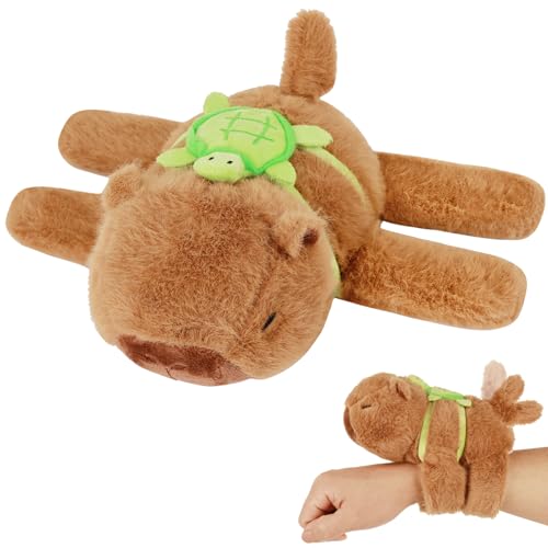 LHOEST Capybara Kuscheltier Armband Wasserschwein Kuscheltier Capybara Schnapparmband Kinder Jungen Mädche Capybara Plüschtier Wasserschwein Snap Armband mit Rucksack Schwanz Capybara Klatscharmband LHOEST Capybara Kuscheltier Armband Wasserschwein Kuscheltier Capybara Schnapparmband Kinder Jungen Mädche Capybara Plüschtier Wasserschwein Snap Armband mit Rucksack Schwanz Capybara Klatscharmband von LHOEST