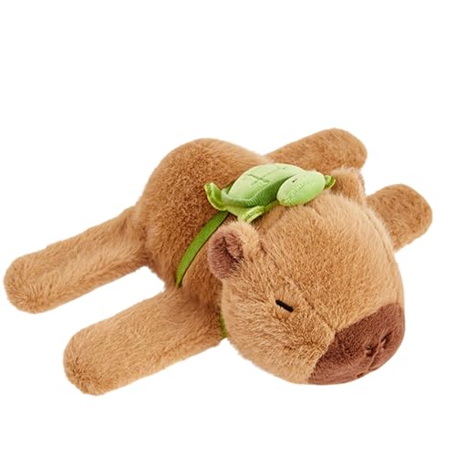 LHOEST Capybara Kuscheltier Armband Wasserschwein Kuscheltier Capybara Schnapparmband Kinder Jungen Mädche Capybara Plüschtier Wasserschwein Snap Armband mit Rucksack Geschenke Capybara Klatscharmband von LHOEST