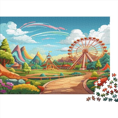 Amusement Parks 1000 Stück Puzzles Puzzlespiel Qualität Verlässlich Place of Entertainment Und Kinder in Bewährter Spielzeug Geschenk Kinder Ab 14 Jahren 1000pcs (75x50cm) von LHOUIYERTE