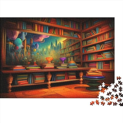 Bookshelf 300 Stück Puzzles Für Erwachsene Qualität Verlässlich The Place for The Books Kinder Teenager Geschicklichkeitsspiel Erwachsenenpuzzle Ab 14 Jahren 300pcs (40x28cm) von LHOUIYERTE