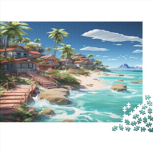 Holiday Bay 1000 Stück Puzzles Puzzlespiel Qualität Verlässlich Resort Kinder Teenager Buntes Legespiel Erwachsenenpuzzle Ab 14 Jahren 1000pcs (75x50cm) von LHOUIYERTE