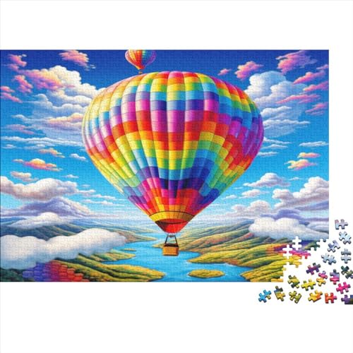 Hot Air Balloon 1000 Stück Puzzles Für Erwachsene Qualität Verlässlich Flying Balloons Für Die Ganze Familie Geschicklichkeitsspiel Kinder Ab 14 Jahren 1000pcs (75x50cm) von LHOUIYERTE