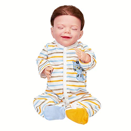 2 Geschlechter 20 Zoll weiches Silikon realistische wiedergeborene Babypuppe für Jungen/Mädchen mit Stoffkörper echtes Leben wie Neugeborene Puppen Spielzeug Geburtstagsgeschenk, Junge 2 Geschlechter 20 Zoll weiches Silikon realistische wiedergeborene Babypuppe für Jungen/Mädchen mit Stoffkörper echtes Leben wie Neugeborene Puppen Spielzeug Geburtstagsgeschenk, Junge von LHSUNTA