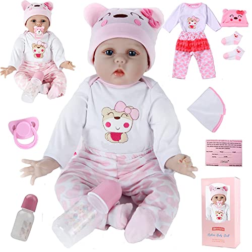 Realistische wiedergeborene Babypuppen 22 Zoll 55cm wiedergeborene Kleinkindpuppen weiches Silikon Vinyl wiedergeborene Puppen Mädchen Kleinkind Geburtstagsgeschenk beste Kindergeschenke wiedergeboren Realistische wiedergeborene Babypuppen 22 Zoll 55cm wiedergeborene Kleinkindpuppen weiches Silikon Vinyl wiedergeborene Puppen Mädchen Kleinkind Geburtstagsgeschenk beste Kindergeschenke wiedergeboren von LHSUNTA