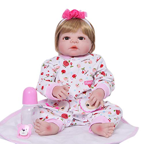 Reborn Baby Girl Doll Cute 55Cm Baby Doll Silikon Ganzkörperspielzeug für Alter 3+ Geschenk Reborn Baby Girl Doll Cute 55Cm Baby Doll Silikon Ganzkörperspielzeug für Alter 3+ Geschenk von LHSUNTA