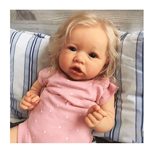 Wiedergeborene Puppe Mädchen 22 Zoll 2 Materialien Realistische handgemachte Silikon/Stoff Neugeborene Real Life Baby Dolls Geeignet für Alter 3+ Spielzeug Geschenke,Silikon Wiedergeborene Puppe Mädchen 22 Zoll 2 Materialien Realistische handgemachte Silikon/Stoff Neugeborene Real Life Baby Dolls Geeignet für Alter 3+ Spielzeug Geschenke,Silikon von LHSUNTA