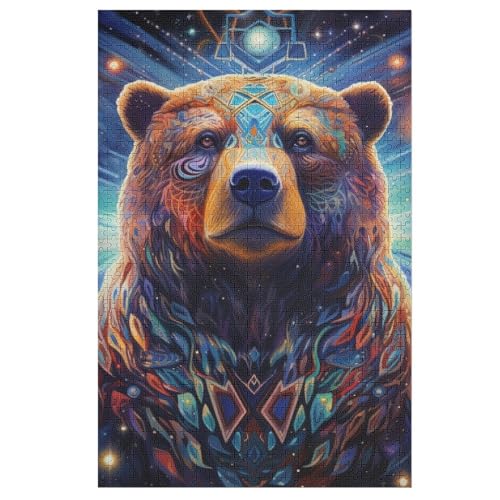Bär -Puzzle, 1000 Teile,Holzpuzzle Für Erwachsene Kinder, Lustiges Spielzeug, Denkspiel, Bildungsspiel, 78×53cm Bär -Puzzle, 1000 Teile,Holzpuzzle Für Erwachsene Kinder, Lustiges Spielzeug, Denkspiel, Bildungsspiel, 78×53cm von LHXLHXX