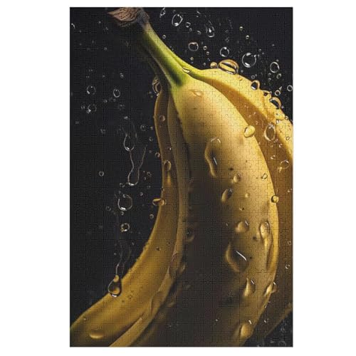 Banane Holzpuzzle 1000 Teile Klassische Puzzles Erwachsene Kinder Puzzle DIY Kit Holzspielzeug Einzigartiges Geschenk 78×53cm von LHXLHXX