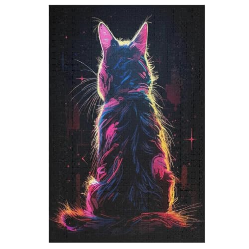 Cute Katze Puzzles 1000 Teile Erwachsener Kniffel Spaß Für Die Ganze Familie, Holzpuzzle Kinder Erwachsene, Impossible Puzzle Schwer 78×53cm Cute Katze Puzzles 1000 Teile Erwachsener Kniffel Spaß Für Die Ganze Familie, Holzpuzzle Kinder Erwachsene, Impossible Puzzle Schwer 78×53cm von LHXLHXX