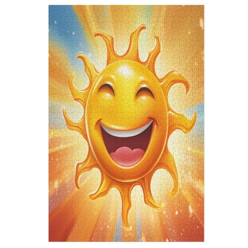 Cute Sonne Puzzle 1000 Teile, Holzpuzzle Für Erwachsene Kinder, Impossible Puzzles, Geschicklichkeitsspiel Für Die Ganze Familie 78×53cm Cute Sonne Puzzle 1000 Teile, Holzpuzzle Für Erwachsene Kinder, Impossible Puzzles, Geschicklichkeitsspiel Für Die Ganze Familie 78×53cm von LHXLHXX