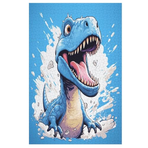 Dinosaurier Holzpuzzle 1000 Teile Klassische Puzzles Erwachsene Kinder Puzzle DIY Kit Holzspielzeug Einzigartiges Geschenk 78×53cm von LHXLHXX