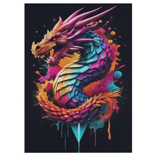 Drache Holzpuzzle 300 Teile, Knobelspiele Für Erwachsene, Teenager, Puzzles Unmögliche - Kinder Puzzle Zimmer Deko 42×30cm Drache Holzpuzzle 300 Teile, Knobelspiele Für Erwachsene, Teenager, Puzzles Unmögliche - Kinder Puzzle Zimmer Deko 42×30cm von LHXLHXX