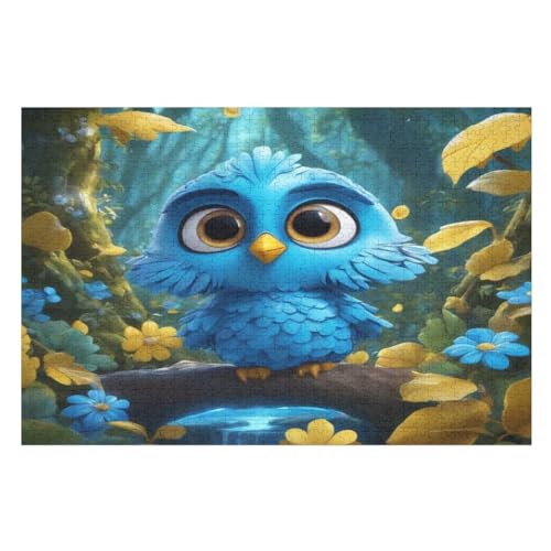 Eule Holzpuzzle 1000 Teile Klassische Puzzles Erwachsene Kinder Puzzle DIY Kit Holzspielzeug Einzigartiges Geschenk （75×50cm） von LHXLHXX