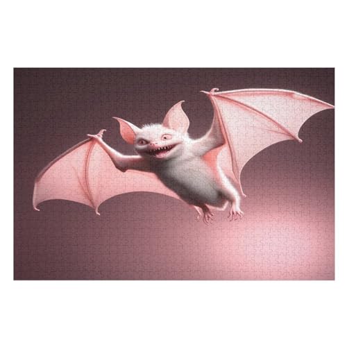Fledermaus 1000 Teile Premium-Puzzles Für Erwachsene Kinder- Holzpuzzles Spaß Und Lernspiele - Perfekte Puzzle-Geschenke （75×50cm） von LHXLHXX